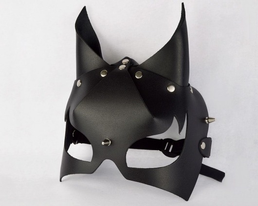 Черная кожаная маска  Черт - Sitabella - купить с доставкой в Новосибирске