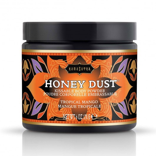 Пудра для тела Honey Dust Body Powder с ароматом манго - 170 гр. - Kama Sutra - купить с доставкой в Новосибирске