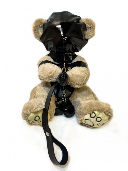 Оригинальный плюшевый мишка в маске и наручниках - БДСМ Арсенал - купить с доставкой в Новосибирске