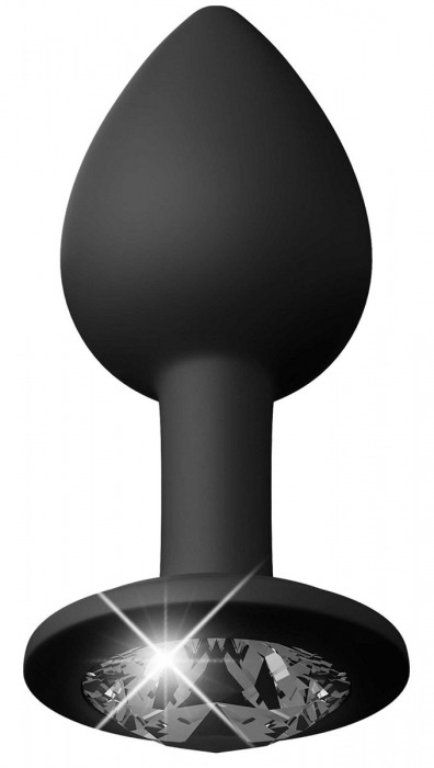 Черные трусики Crotchless Secret Gem XL-XXL с анальной пробкой - Pipedream - купить с доставкой в Новосибирске