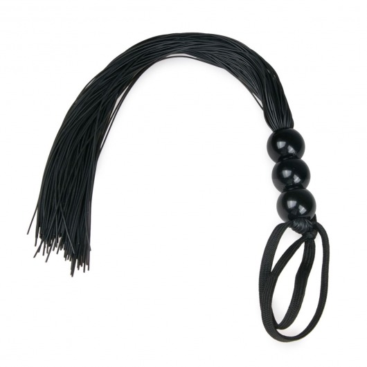 Черная силиконовая плеть Silicone Whip - 32 см. - Easy toys - купить с доставкой в Новосибирске
