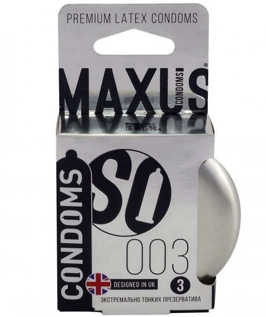 Экстремально тонкие презервативы в железном кейсе MAXUS Extreme Thin - 3 шт. - Maxus - купить с доставкой в Новосибирске
