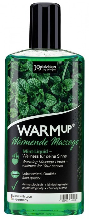 Массажное масло WARMup Mint с ароматом мяты - 150 мл. - Joy Division - купить с доставкой в Новосибирске