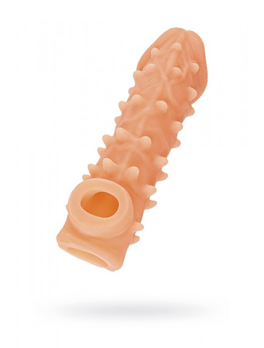 Телесная закрытая насадка с пупырышками Cock Sleeve Size S - 13,8 см. - KOKOS - в Новосибирске купить с доставкой