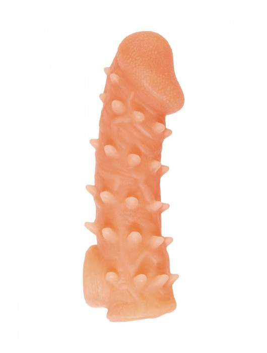 Телесная закрытая насадка с пупырышками Cock Sleeve Size S - 13,8 см. - KOKOS - в Новосибирске купить с доставкой