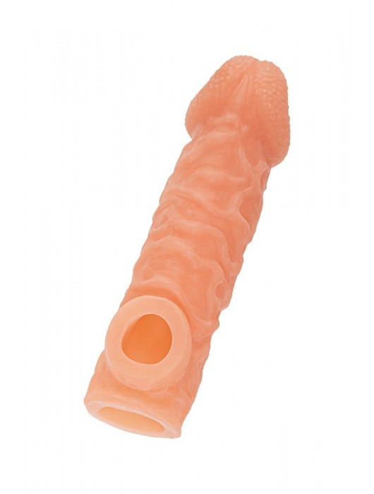 Телесная закрытая насадка с шершавой головкой Cock Sleeve Size S - 13,8 см. - KOKOS - в Новосибирске купить с доставкой