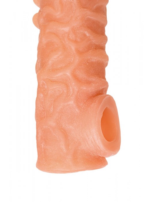 Телесная закрытая насадка с шершавой головкой Cock Sleeve Size S - 13,8 см. - KOKOS - в Новосибирске купить с доставкой