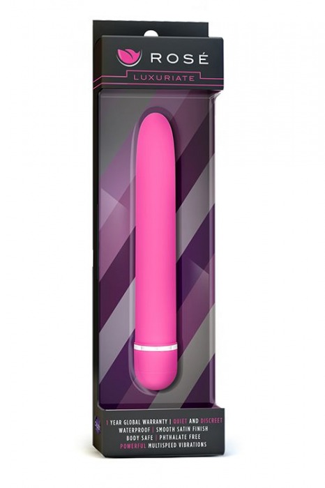 Розовый классический вибратор Luxuriate - 17,8 см. - Blush Novelties
