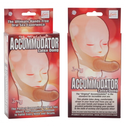 Страпон на подбородок The Original Accommodator - California Exotic Novelties - купить с доставкой в Новосибирске