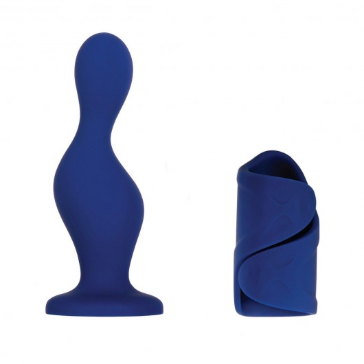 Мужской набор в синем цвете In s   Out s: вибромастурбатор и анальный плаг - Gender X - в Новосибирске купить с доставкой