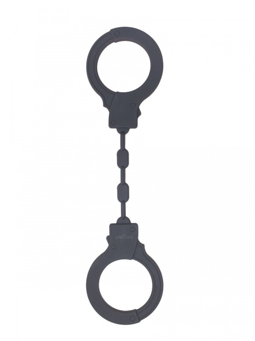 Темно-серые силиконовые наручники - Le Frivole - купить с доставкой в Новосибирске