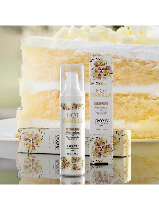 Разогревающее массажное масло с ароматом ванили Gourmet Hot Vanilla - 50 мл. - Exsens - купить с доставкой в Новосибирске