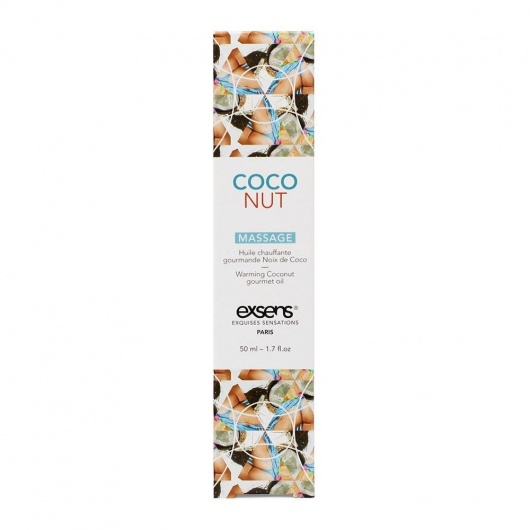 Разогревающее массажное масло с ароматом кокоса Gourmet Coconut - 50 мл. - Exsens - купить с доставкой в Новосибирске