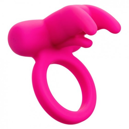 Розовое перезаряжаемое кольцо Silicone Rechargeable Triple Clit Flicker - California Exotic Novelties - в Новосибирске купить с доставкой