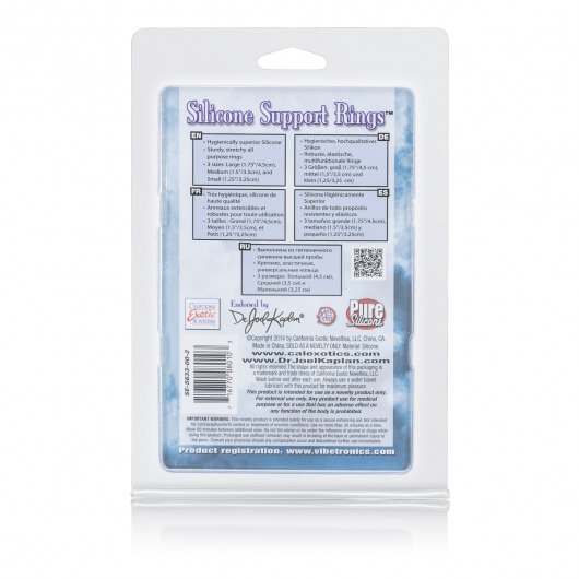 Набор из 3 чёрных эрекционных колец Dr. Joel Kaplan - California Exotic Novelties - в Новосибирске купить с доставкой