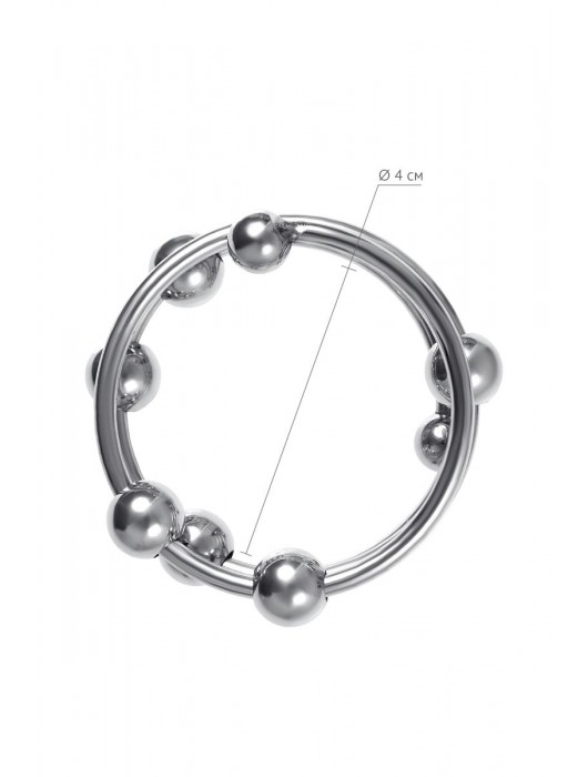 Большое металлическое кольцо под головку пениса - ToyFa - купить с доставкой в Новосибирске