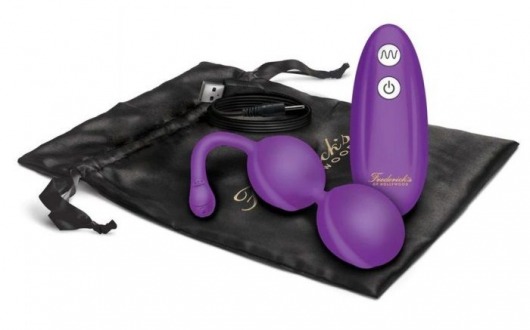 Фиолетовые вагинальные шарики с пультом ДУ - Fredericks Of Hollywood