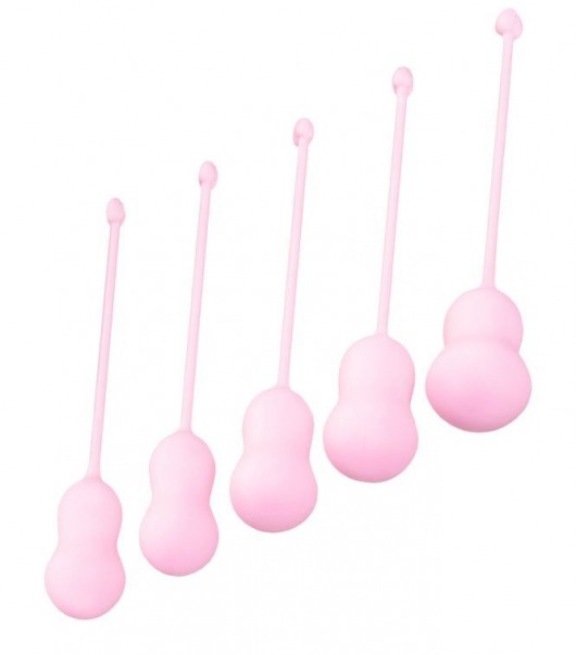 Набор из 5 розовых вагинальных шариков Tulips - ToyFa