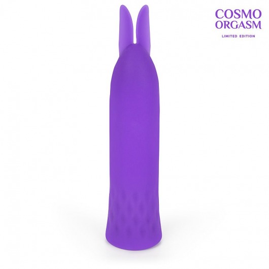 Фиолетовый вибростимулятор в форме зайчика - 10,5 см. - Cosmo