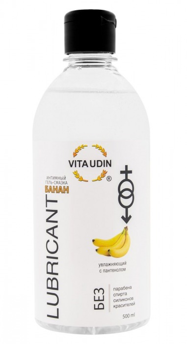 Интимный гель-смазка на водной основе VITA UDIN с ароматом банана - 500 мл. - VITA UDIN - купить с доставкой в Новосибирске