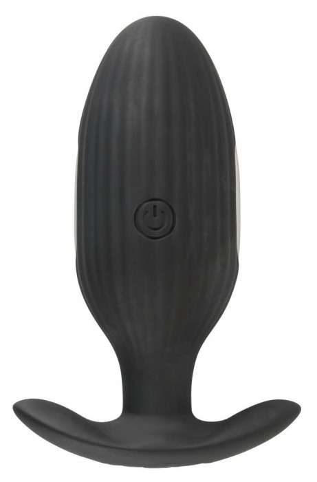 Черная анальная втулка с вибрацией и электростимуляцией Vibrating E-Stim Butt Plug - 9,2 см. - Orion - купить с доставкой в Новосибирске