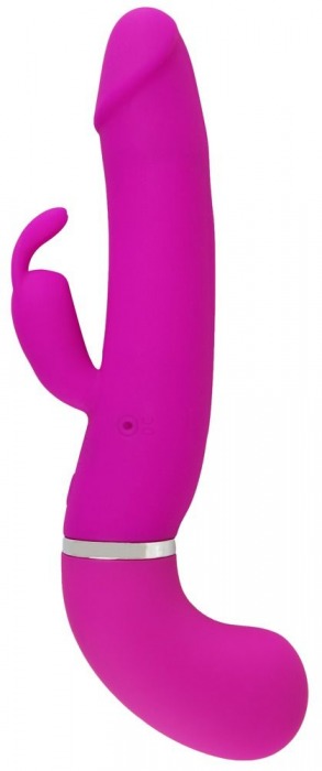 Лиловый вибратор-кролик с функцией сквирта Cumshot Rabbit Vibrator - 24 см. - Orion
