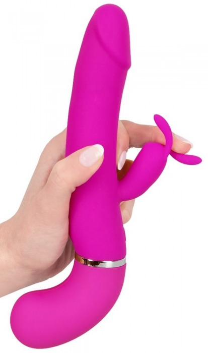 Лиловый вибратор-кролик с функцией сквирта Cumshot Rabbit Vibrator - 24 см. - Orion