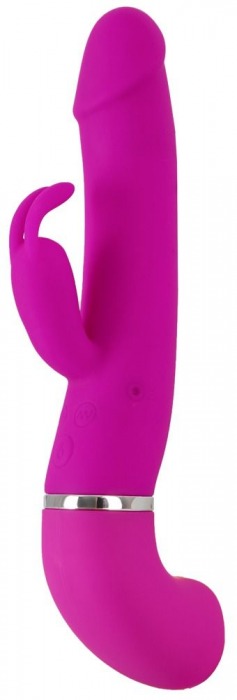 Лиловый вибратор-кролик с функцией сквирта Cumshot Rabbit Vibrator - 24 см. - Orion
