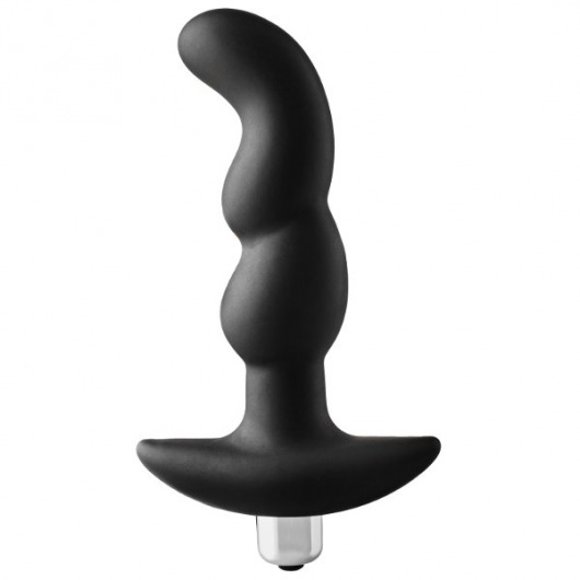 Черная вибропробка для простаты FantASStic Vibrating Prostate Plug - 14,5 см. - Dream Toys - в Новосибирске купить с доставкой