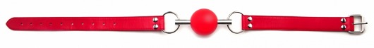 Кляп-шар на красных ремешках Solid Ball Gag - Shots Media BV - купить с доставкой в Новосибирске