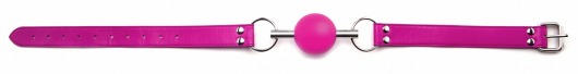 Кляп-шар на розовых ремешках Solid Ball Gag - Shots Media BV - купить с доставкой в Новосибирске
