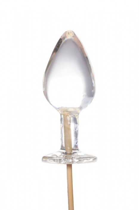 Прозрачный леденец в форме малой анальной пробки со вкусом пина колада - Sosuчki - купить с доставкой в Новосибирске
