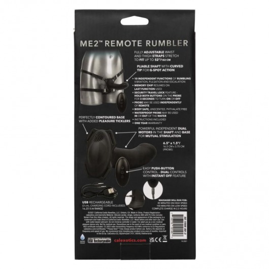 Черный женский страпон с вибрацией Me2 Remote Rumbler - 16,5 см. - California Exotic Novelties - купить с доставкой в Новосибирске