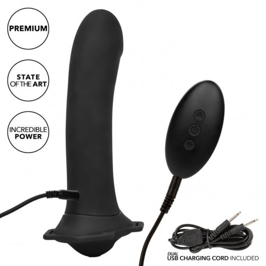 Черный женский страпон с вибрацией Me2 Remote Rumbler - 16,5 см. - California Exotic Novelties - купить с доставкой в Новосибирске