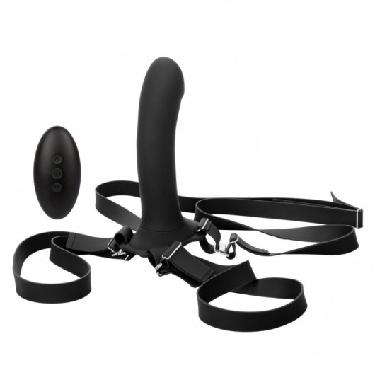 Черный женский страпон с вибрацией Me2 Remote Rumbler - 16,5 см. - California Exotic Novelties - купить с доставкой в Новосибирске