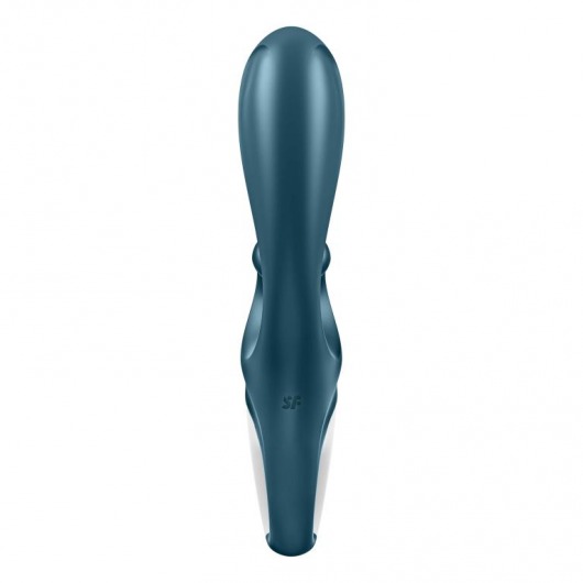 Темно-бирюзовый вибратор-кролик Hug Me - 21,2 см. - Satisfyer