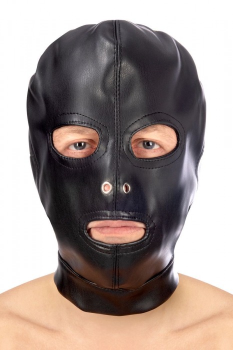Маска-шлем с прорезями для глаз и рта - Fetish Tentation - купить с доставкой в Новосибирске