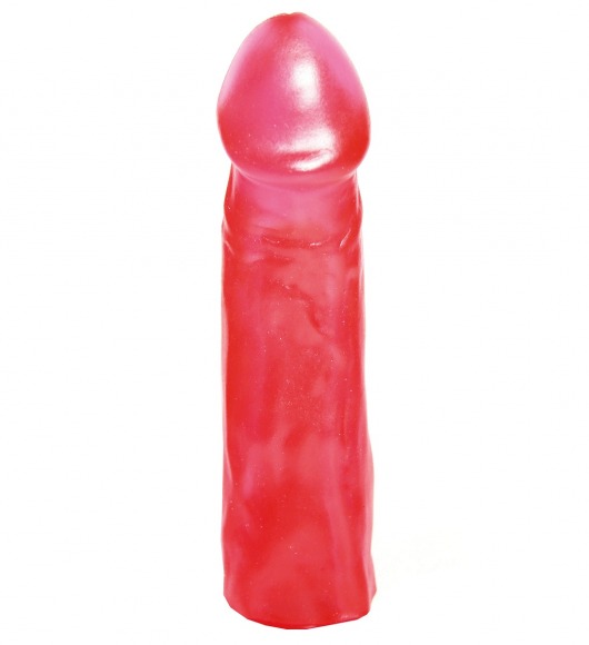 Розовая реалистичная насадка для трусиков с плугом - 19,5 см. - Джага-Джага - купить с доставкой в Новосибирске