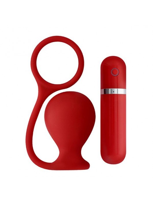 Красная вибровтулка MENZSTUFF ASS CORK WIDE - 7,5 см. - Dream Toys - в Новосибирске купить с доставкой