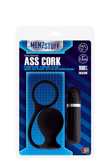 Анальная вибровтулка MENZSTUFF ASS CORK WIDE - 7,5 см. - Dream Toys - в Новосибирске купить с доставкой