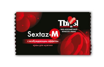 Возбуждающий крем Sextaz-M для мужчин в одноразовой упаковке - 1,5 гр. - Биоритм - купить с доставкой в Новосибирске