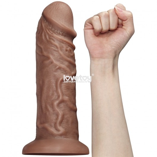 Коричневый фаллоимитатор Cubby dildo - 26,6 см. - Lovetoy