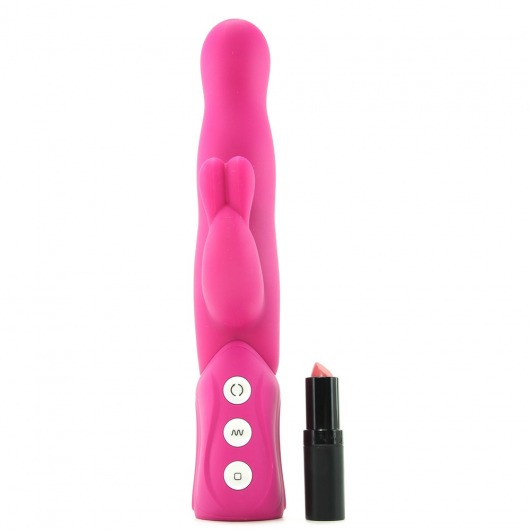 Розовый хай-тек вибромассажер iVibe Select iRabbit - 26 см. - Doc Johnson