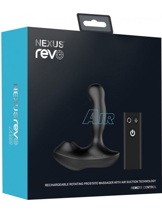 Черный вибратор-ротатор для стимуляции простаты Nexus Revo Air - Nexus Range - в Новосибирске купить с доставкой