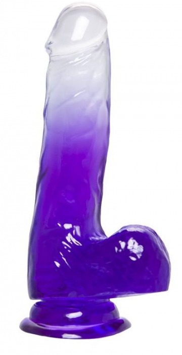 Прозрачно-фиолетовый фаллоимитатор Radi - 17,5 см. - A-toys