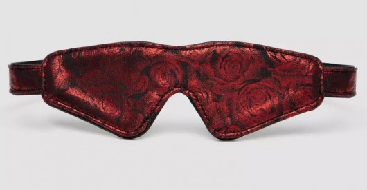 Двусторонняя красно-черная маска на глаза Reversible Faux Leather Blindfold - Fifty Shades of Grey - купить с доставкой в Новосибирске