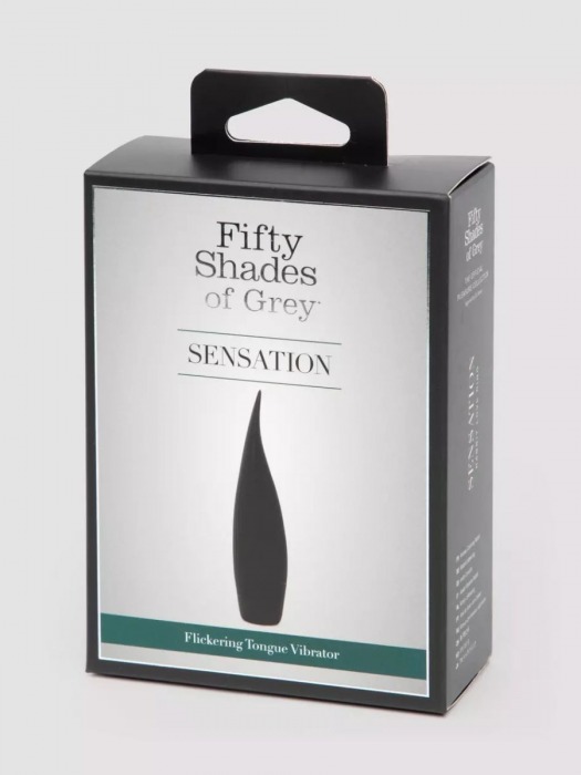 Черная вибропуля Sensation Rechargeable Flickering Tongue Vibrator - Fifty Shades of Grey