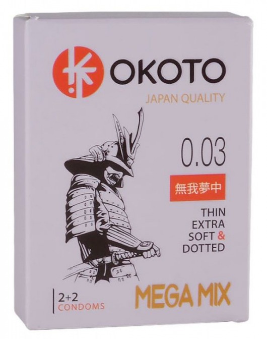 Набор из 4 презервативов OKOTO MegaMIX - Sitabella - купить с доставкой в Новосибирске