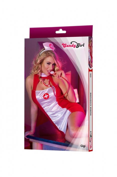 Игровой костюм медсестры: платье,головной убор и стетоскоп - Candy Girl купить с доставкой