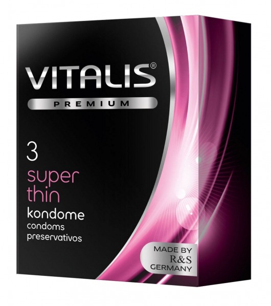 Ультратонкие презервативы VITALIS PREMIUM super thin - 3 шт. - Vitalis - купить с доставкой в Новосибирске